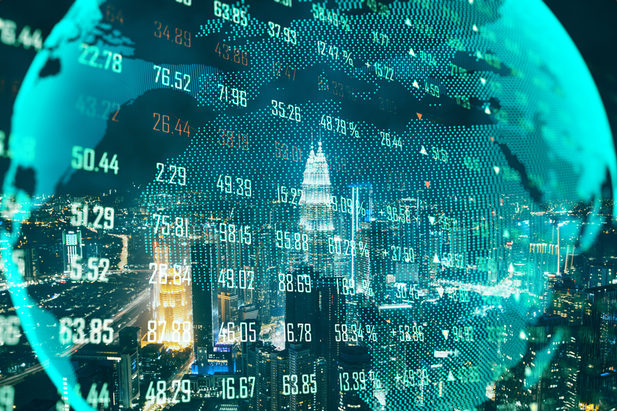 Interface showing dynamic financial data applications and AI agent workflows