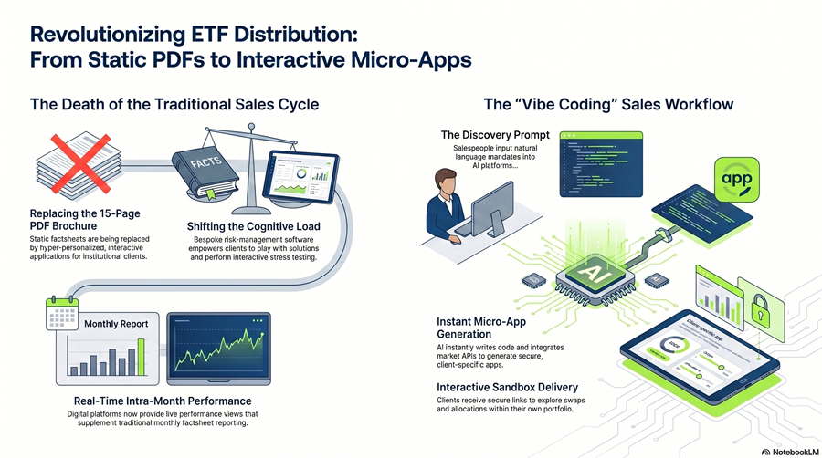 Infographic illustrating the ETF distribution and White Label ecosystem